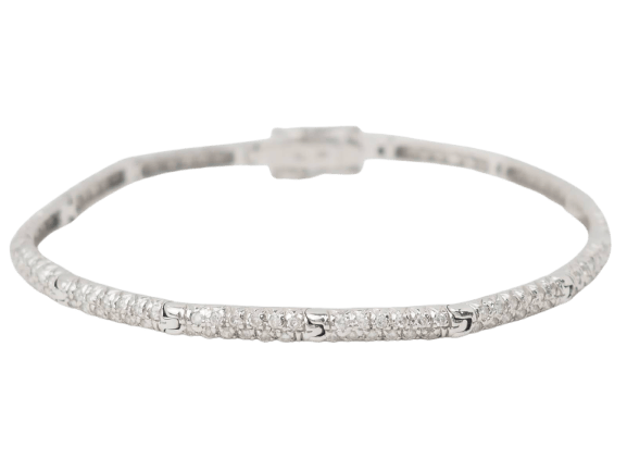 Bracelet Bracelet rivière en or blanc et diamants 1,10 ct 58 Facettes 30765