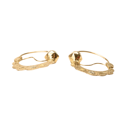 Boucles d'oreilles Créoles savoyardes - Boucles d'oreilles en or polychrome 58 Facettes LMB-351