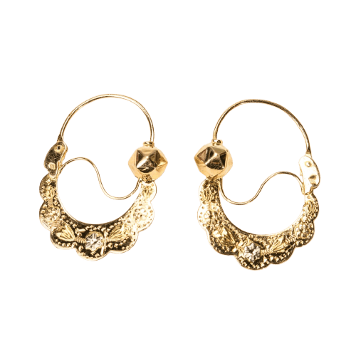 Boucles d'oreilles Créoles savoyardes - Boucles d'oreilles en or polychrome 58 Facettes LMB-351