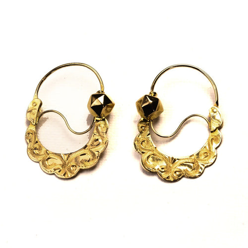 Boucles d'oreilles Créoles savoyardes - Boucles d'oreilles en or polychrome 58 Facettes LMB-351