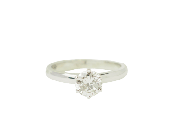 Bague 55 Solitaire - Bague en or blanc et diamant 0,94 ct 58 Facettes 28282
