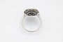 Bague 54 Bague en platine avec saphir et diamants 58 Facettes 12210