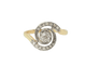 Bague tourbillon en or jaune et blanc 18 kt et diamants