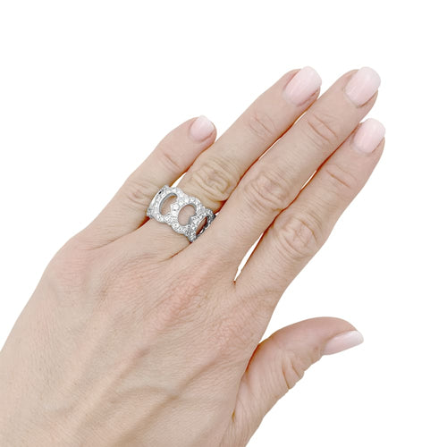 Bague 53 Cartier C de Cartier - Bague en or blanc et diamants 58 Facettes 35686