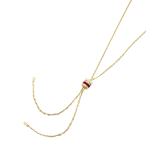 Collier Boucheron Quatre Red Edition - Collier en 3 ors, céramique et diamants 58 Facettes 35737