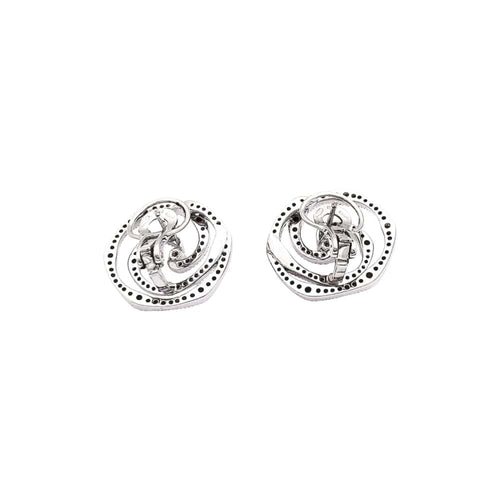 Boucles d'oreilles Giovanni Ferraris - Boucles d'oreilles en or blanc, diamants et rubis 58 Facettes 35697