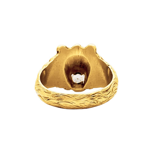 Bague 70 Bague Lion en or jaune et diamant 58 Facettes 35726