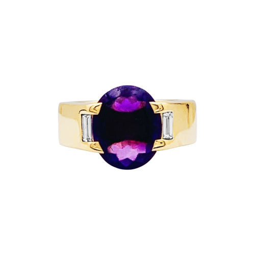 Bague 51 Cartier - Bague en or jaune, améthyste et diamants 58 Facettes 35639