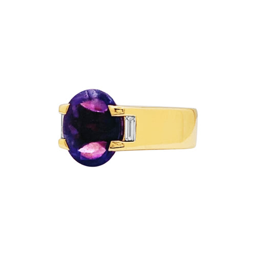 Bague 51 Cartier - Bague en or jaune, améthyste et diamants 58 Facettes 35639