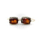 Boucles d'oreilles Georgian Revival - Boucles d'oreilles en or 18K, argent et grenats mandarins 58 Facettes