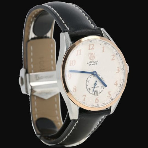Montre TAG Heuer Carrera - Montre Calibre 6 en or jaune et acier 58 Facettes MT46549