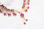 Parure florale en or jaune, rubis et diamants 58 Facettes 240164