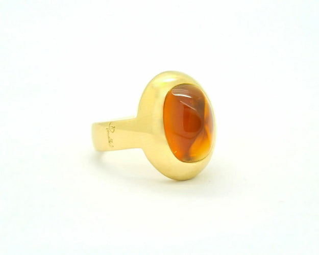 Bague 57 Pomellato - Bague en or jaune et quartz citrine 58 Facettes 154T21_M