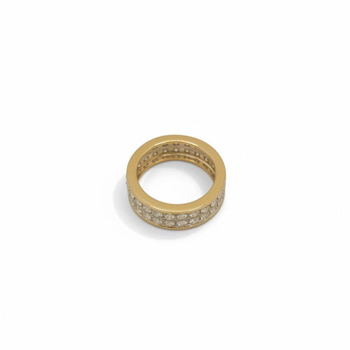 Bague 55 Bague tour complet en or jaune, or blanc et diamants 2,20 ct 58 Facettes 1.0001457/3