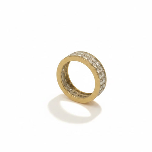Bague 55 Bague tour complet en or jaune, or blanc et diamants 2,20 ct 58 Facettes 1.0001457/3