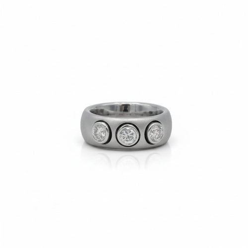 Bague 55 Bague en or blanc et 3 diamants 58 Facettes 1.0000179/7