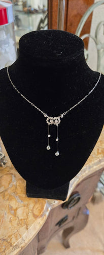 Collier Collier négligée Art déco en platine et diamants 58 Facettes 1