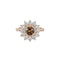Bague 51 Gemmyo Lefkos - Bague marguerite en or rose et diamants 58 Facettes Gmyo-2370
