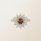 Bague 51 Gemmyo Lefkos - Bague marguerite en or rose et diamants 58 Facettes Gmyo-2370
