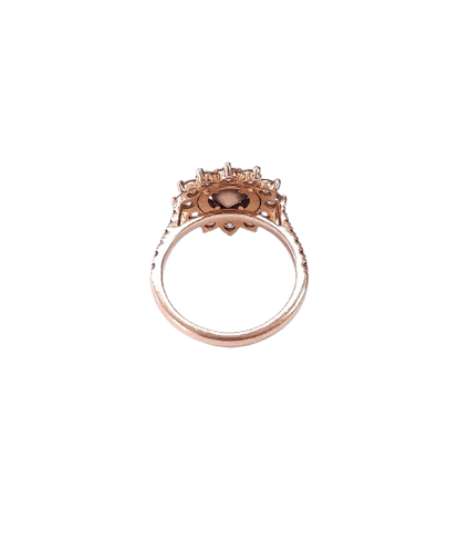 Gemmyo Lefkos - Bague marguerite en or rose et diamants