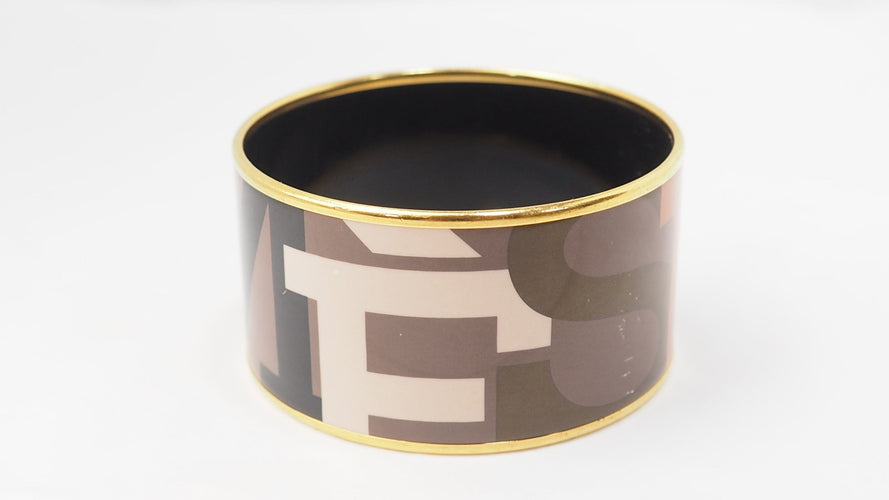 Bracelet Hermès - Bracelet manchette en émail multicolore 58 Facettes 32652