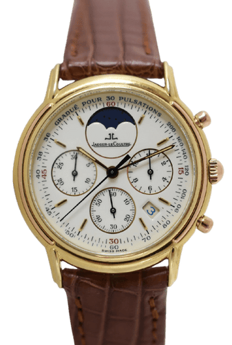 Jaeger-LeCoultre Odysseus - Montre chronographe phase de lune en or 18 carats