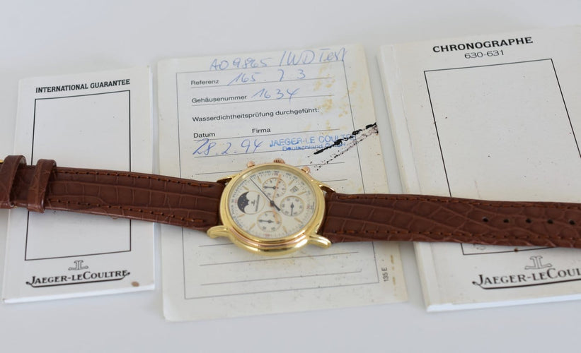 Montre Jaeger-LeCoultre Odysseus - Montre chronographe phase de lune en or 18 carats 58 Facettes JLC-500