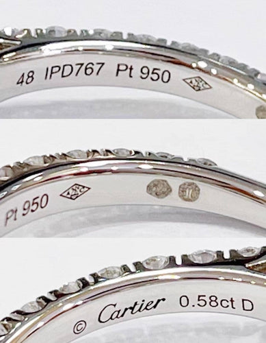 Bague 48 Cartier Destinée - Bague en platine et diamant 0,58 ct 58 Facettes jnci71
