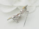 Broche Broche papillon en or blanc 18k, citrine, topaze, péridot et diamants 58 Facettes 33134