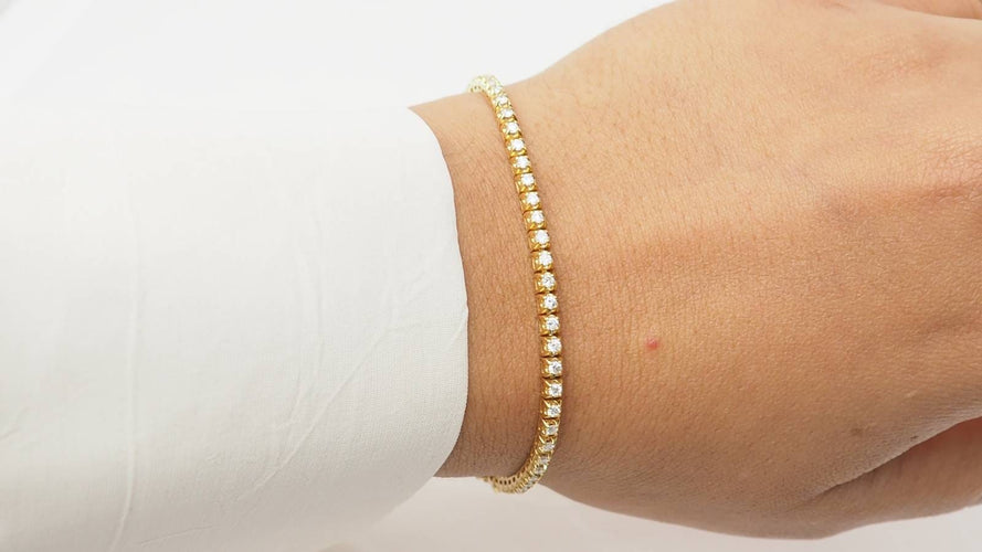 Bracelet Bracelet rivière en or jaune et diamants 1,50 ct 58 Facettes 32843