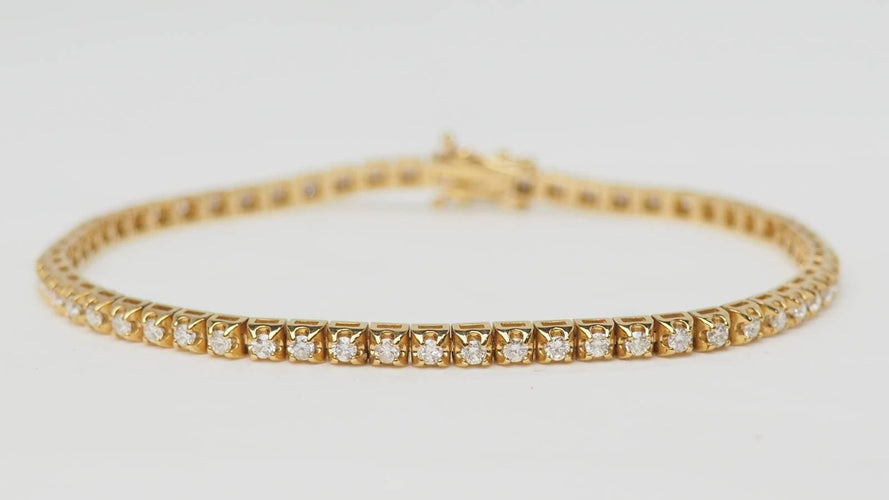 Bracelet Bracelet rivière en or jaune et diamants 1,50 ct 58 Facettes 32843