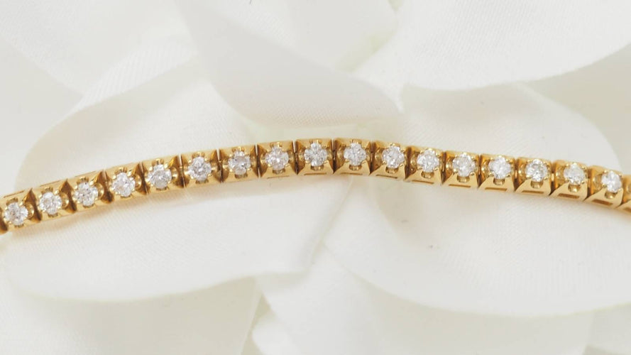 Bracelet Bracelet rivière en or jaune et diamants 1,50 ct 58 Facettes 32843
