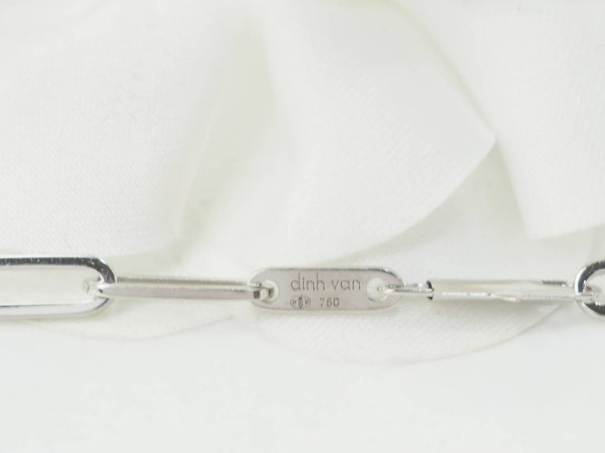 Collier Dinh Van - Collier Menottes R12 en or blanc et diamants 58 Facettes 33175