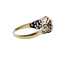 Bague 54 Bague marguerite antique en or 18k, argent et diamants taille rose 58 Facettes A07359