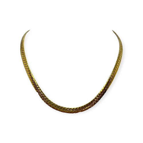Collier Collier maille anglaise en or jaune 750 58 Facettes 330094074