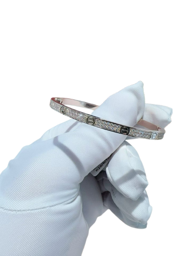 Cartier Love - Bracelet PM en or rose pavé diamants