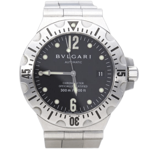 Montre Bulgari Diagono - Montre en acier 58 Facettes MT46070