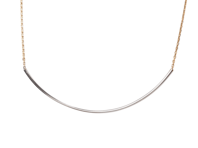 Collier Collier Arc en or rose et blanc 18 carats 58 Facettes F4646
