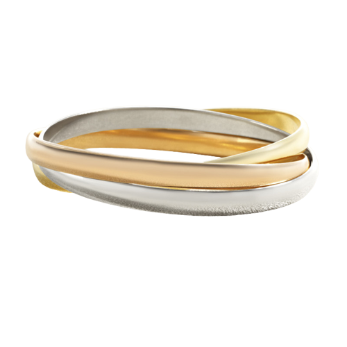 Cartier Trinity Large - Bracelet en or gris, jaune et rose