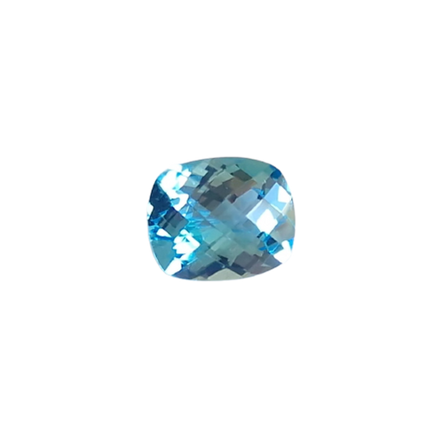 Topaze London Blue - Pierre 6,295 ct taille Choval Bubble