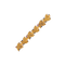 Bracelet feuille de vigne en or 18K, rubis et saphirs
