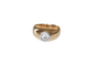 Bague 51.5 Bague jonc en or jaune, or blanc et diamant taille ancienne 58 Facettes