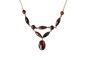 Collier draperie ancien en or rose, or jaune et grenats de Perpignan