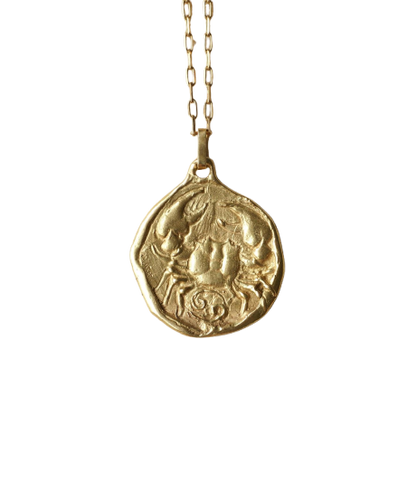 Médaille astrologique Cancer - Pendentif en or jaune