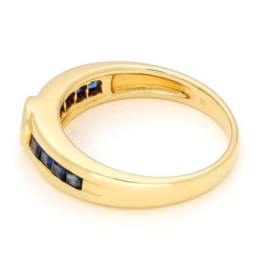 Bague 54.5 Punto Luce - Bague en or jaune 18k, diamant et saphirs 58 Facettes B905F1DE60F44DA496E3D9C5EFE4106C