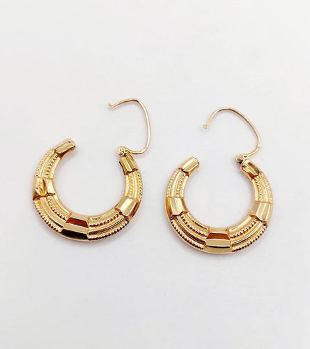 Boucles d'oreilles Créoles Art déco - Boucles d'oreilles en or rose 18k 58 Facettes A07383