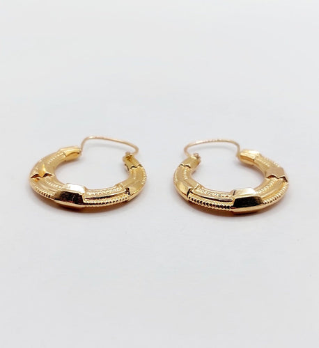 Boucles d'oreilles Créoles Art déco - Boucles d'oreilles en or rose 18k 58 Facettes A07383