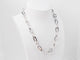 Collier Collier en or blanc 18 carats à maillons ovales – 25 g 58 Facettes 23426