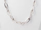 Collier Collier en or blanc 18 carats à maillons ovales – 25 g 58 Facettes 23426