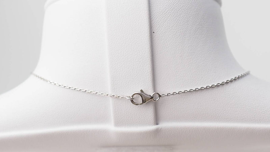 Collier Collier pendentif cercle en or blanc 18k et diamants 58 Facettes 32920